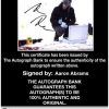 Aaron Abrams Certificate of Authenticity from The Autograph Bank