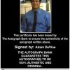 Adam Devine Certificate of Authenticity from The Autograph Bank