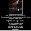 Algee Smith Certificate of Authenticity from The Autograph Bank