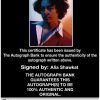 Alia Shawkat Certificate of Authenticity from The Autograph Bank