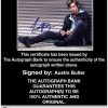 Austin Butler Certificate of Authenticity from The Autograph Bank