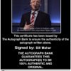 Bill Maher Certificate of Authenticity from The Autograph Bank