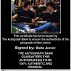 Blake Jenner Certificate of Authenticity from The Autograph Bank
