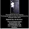 Bo Burnham Certificate of Authenticity from The Autograph Bank