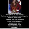 Brec Bassinger Certificate of Authenticity from The Autograph Bank
