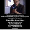 Britne Oldford Certificate of Authenticity from The Autograph Bank
