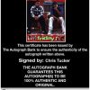 Chris Tucker Certificate of Authenticity from The Autograph Bank
