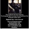 Colin Donnell Certificate of Authenticity from The Autograph Bank