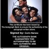 Corin Nemec Certificate of Authenticity from The Autograph Bank