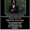 Daveed Diggs Certificate of Authenticity from The Autograph Bank