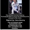 Debra Messing Certificate of Authenticity from The Autograph Bank