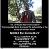 Demian Bichir Certificate of Authenticity from The Autograph Bank