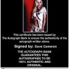 Dove Cameron Certificate of Authenticity from The Autograph Bank