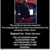 Elden Henson Certificate of Authenticity from The Autograph Bank