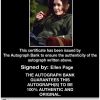 Ellen Page Certificate of Authenticity from The Autograph Bank