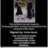 Emile Hirsch Certificate of Authenticity from The Autograph Bank
