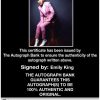 Emily King Certificate of Authenticity from The Autograph Bank