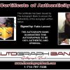 Fabio Lanzoni Certificate of Authenticity from The Autograph Bank