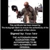 Faran Tahir Certificate of Authenticity from The Autograph Bank