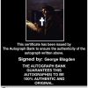 George Blagden Certificate of Authenticity from The Autograph Bank