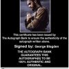 George Blagden Certificate of Authenticity from The Autograph Bank