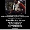 Greg Grunberg Certificate of Authenticity from The Autograph Bank