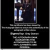 Grey Damon Certificate of Authenticity from The Autograph Bank