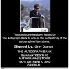 Grey Damon Certificate of Authenticity from The Autograph Bank