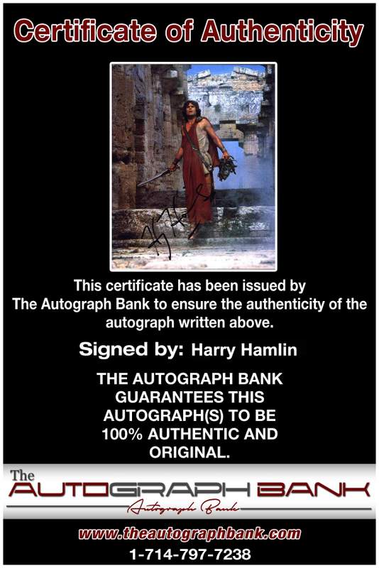 Harry Hamlin Certificate of Authenticity from The Autograph Bank