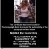 Hunter King Certificate of Authenticity from The Autograph Bank