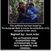 Jacob Artist Certificate of Authenticity from The Autograph Bank