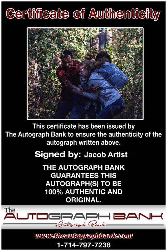 Jacob Artist Certificate of Authenticity from The Autograph Bank