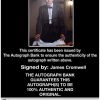 James Cromwell Certificate of Authenticity from The Autograph Bank