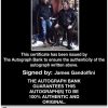 James Gandolfini Certificate of Authenticity from The Autograph Bank