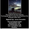James Gandolfini Certificate of Authenticity from The Autograph Bank