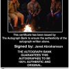 Jared Abrahamson Certificate of Authenticity from The Autograph Bank