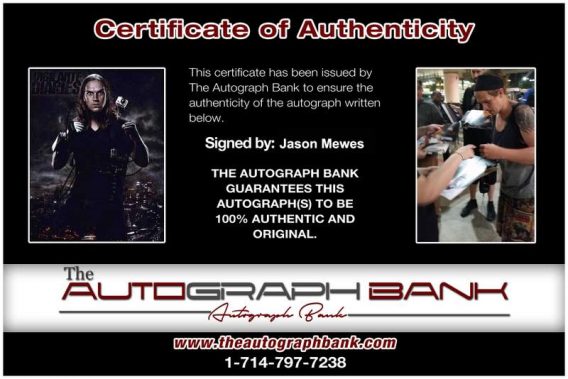 Jason Mewes Certificate of Authenticity from The Autograph Bank