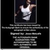 Jesse Metcalfe Certificate of Authenticity from The Autograph Bank