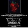 Jim Sturgess Certificate of Authenticity from The Autograph Bank