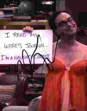 Johnny Galecki signed 8x10 poster