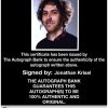 Jonathan Krisel Certificate of Authenticity from The Autograph Bank