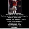 Jonathan Lipnicki Certificate of Authenticity from The Autograph Bank