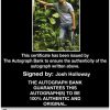 Josh Holloway Certificate of Authenticity from The Autograph Bank