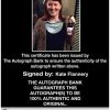 Kate Flannery Certificate of Authenticity from The Autograph Bank
