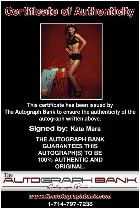 Kate Mara Certificate of Authenticity from The Autograph Bank