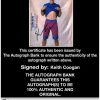 Keith Coogan Certificate of Authenticity from The Autograph Bank