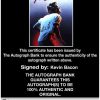 Kevin Bacon Certificate of Authenticity from The Autograph Bank