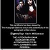 Kevin Williamson Certificate of Authenticity from The Autograph Bank
