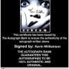 Kevin Williamson Certificate of Authenticity from The Autograph Bank