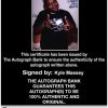 Kyle Massey Certificate of Authenticity from The Autograph Bank